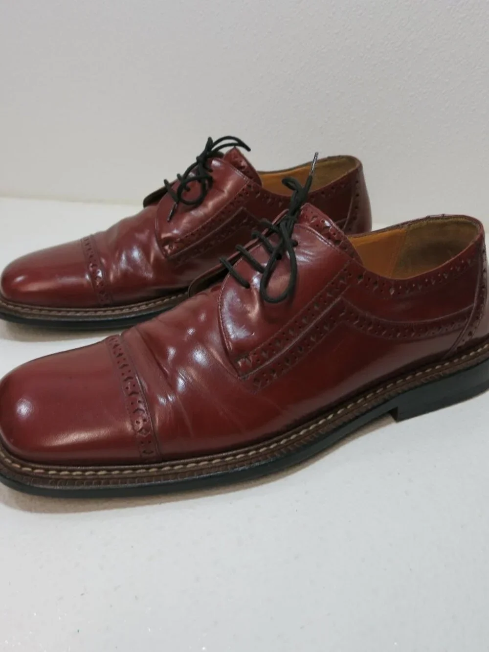 Mezlan Arezzo Cap Toe Leather Dress Oxfords Shoes Fiore Men's Footwear 9.5 M